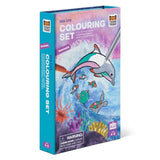 TIGER TRIBE Shimmer Colouring Set - Sea Life boxed angle view