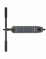 Scooter deck with black handlebar on a white background