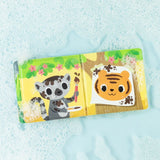 TIGER TRIBE Bath Book - Messy Jungle open page