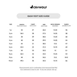 CRYWOLF Rash Vest size guide