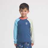 CRYWOLF Long Sleeve Rash Vest Ocean Colourblock