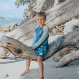 CRYWOLF Long Sleeve Rash Vest Ocean Colourblock