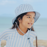 CRYWOLF REVERSIBLE BUCKET HAT Sky Blue Stripe