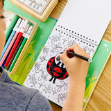 Child colouring ladybug in the TIGER TRIBE Colouring Set - Backyard Bugs set