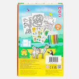 Back of box of TIGER TRIBE Colouring Set - Zoo