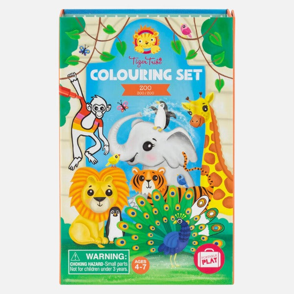 TIGER TRIBE Colouring Set - Zoo BOXED