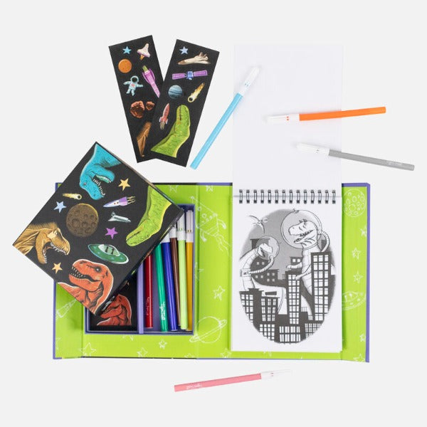 TIGER TRIBE Colouring Set - Dinos in Space