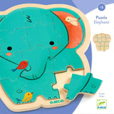 DJECO Elephant 14pc Puzzlo Wooden Puzzle boxed