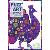 DJECO Peacock 500pc Art Puzzle boxed