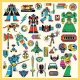 DJECO Robot Stickers sheet 2