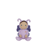 Purple butterfly dinky dinkum doll with wings and antlers on hood