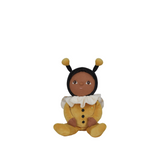 Yellow Bumblebee Dinky Dinkum doll - antennas on hood and white frill collar