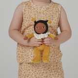 Child holding OLLI ELLA Dinky Dinkum Dolls - Billie Bumblebee - Yellow (studio shot)