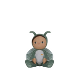 Green grasshopper dinky dinkum doll with green wings and antenna on hood