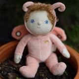OLLI ELLA Dinky Dinkum Dolls - Millie Moth - Pink sitting in flower pot