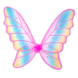 Fairy wings with pink and blue gradient on a white background