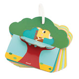 Giraffe peeking through the card