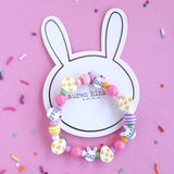 LAUREN HINKLEY Easter Bunny Elastic Bracelet with rabbit tag