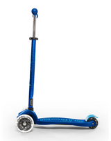 Blue scooter with a white background