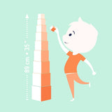 DJECO Wild Animal Blocks 85cm high