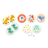 Content pieces of DJECO 30 piece Stuffed Animal Memory Game