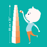 DJECO Funny Blocks measuring chart size