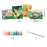 DJECO Tropical Forest 3D Painting Set contents