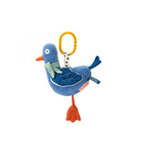 Blue pigeon rattle hanging toy / pram toy