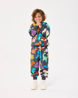 Studio shot of boy wearing the ROCK YOUR BABY ON THE MOVE LONG SLEEVE T-SHIRT and matching trackpants