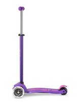 Purple scooter with pink accents on a white background