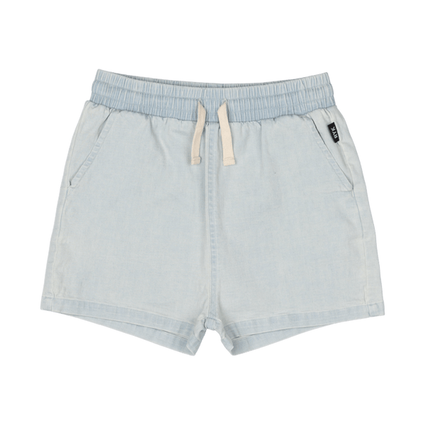 ROCK YOUR BABY Light Blue Chambray Shorts