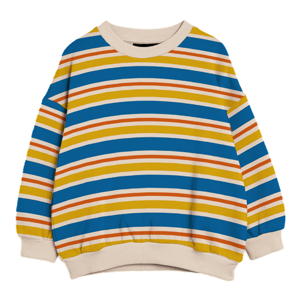 Crewneck Red Blue And Yellow Striped Sweater ROCK YOUR BABY