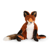 Plush fox toy on a white background