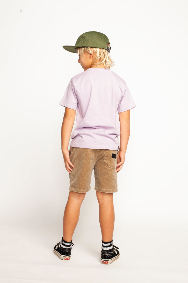 Back view of boy wearing MUNSTER KIDS Windswell Short - Sand