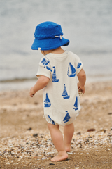 NATURE BABY Juno Romper Terry - Regatta Print