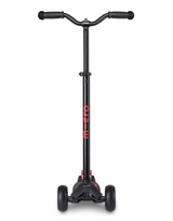 Black scooter with red 'Micro' logo on a white background