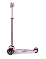 Pink scooter with adjustable handlebar on a white background