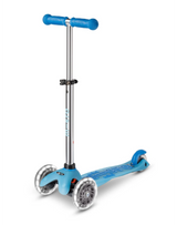 Blue scooter with a white background