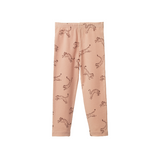 NATURE BABY Leggings - Leaping Tigers Rose Dust Print size 2 to 5
