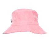 Pink bucket hat on a white background