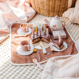 SPEEDY MONKEY Birthday Tea Set set up on floor