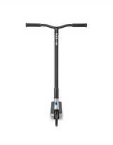 Black scooter bar with silver attachment on a white background