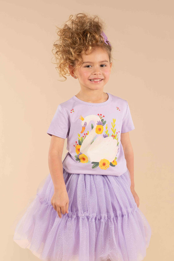 Child wearing ROCK YOUR BABY Princess Swan T-Shirt