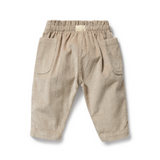 Back view of WILSON & FRENCHY Sand Organic Cord Pant