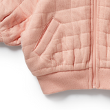 Detail view of ribbed waistband