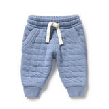 WILSON & FRENCHY Sky Blue Organic Quilted Sweat Pant