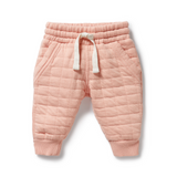 WILSON & FRENCHY Pretty Pink Organic Quilted Sweat Pant