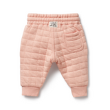 Back view WILSON & FRENCHY Pretty Pink Organic Quilted Sweat Pant