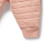 Detail view of ribbed cuff