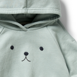 Detail view of WILSON & FRENCHY Sage Organic Terry Hooded Sweat